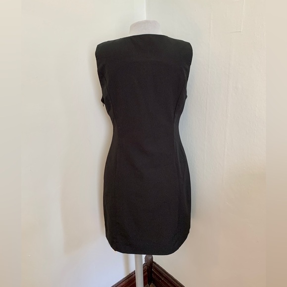 NWT REVOLVE MINIMALIST lovers COMMENSE Black Linen Blend V-Neck Dress Large Mini - Picture 12 of 16